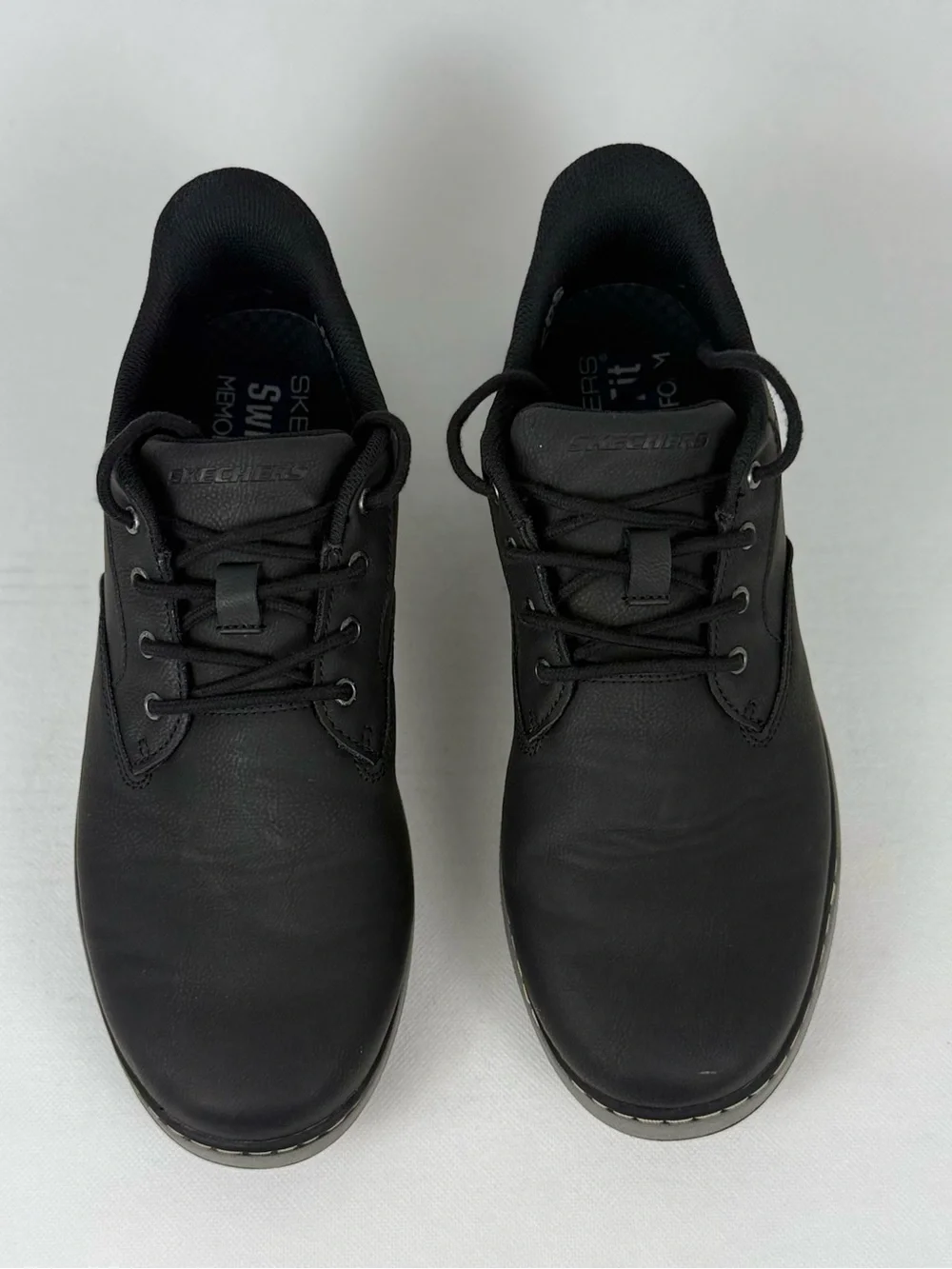 SKECHERS Hands Free Swift Fit Shoes Mens Size 10 Black Lace Up Casual 1961245
